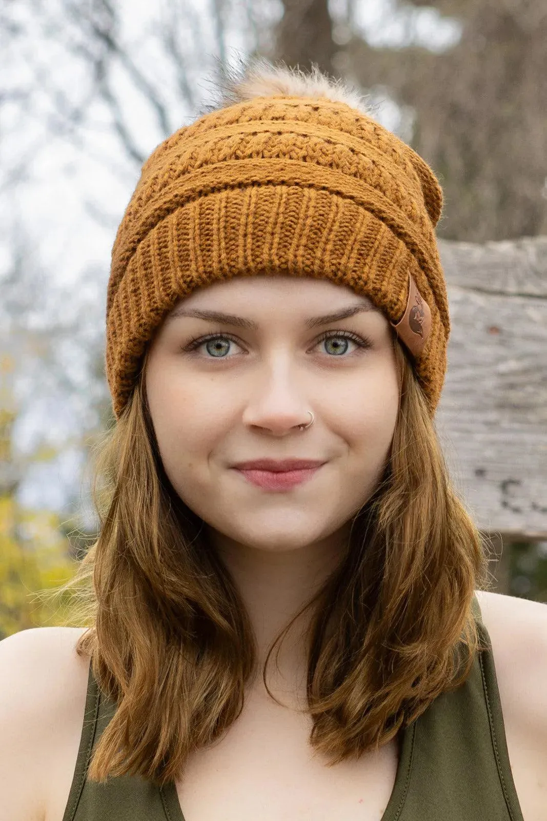 Sequoia Ribbed Knit Hat with Pom