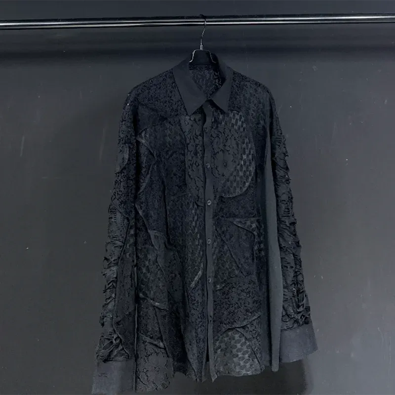 Shadow Mesh Button Up