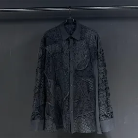 Shadow Mesh Button Up