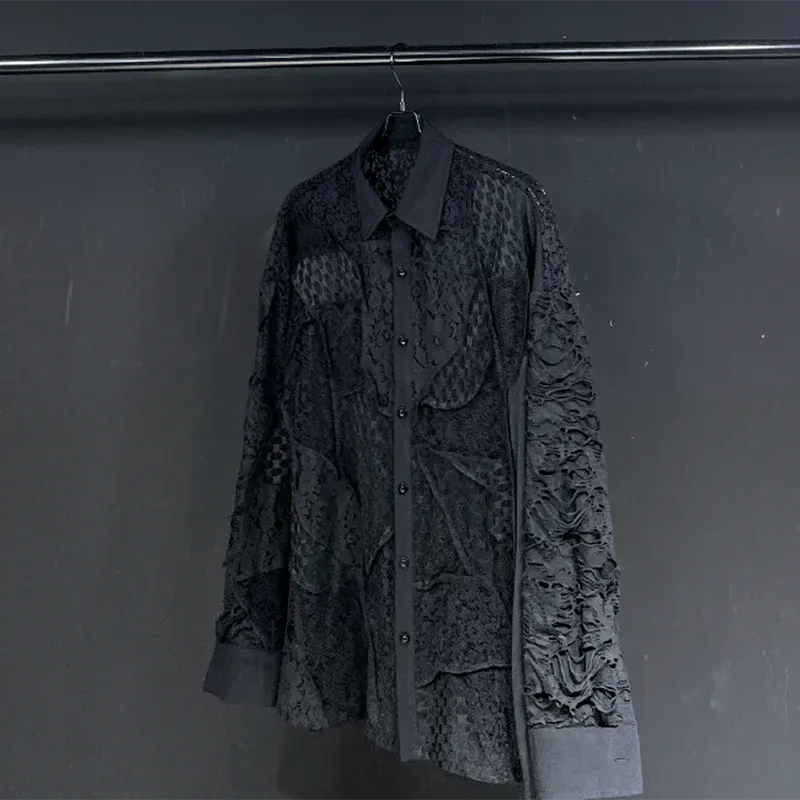 Shadow Mesh Button Up