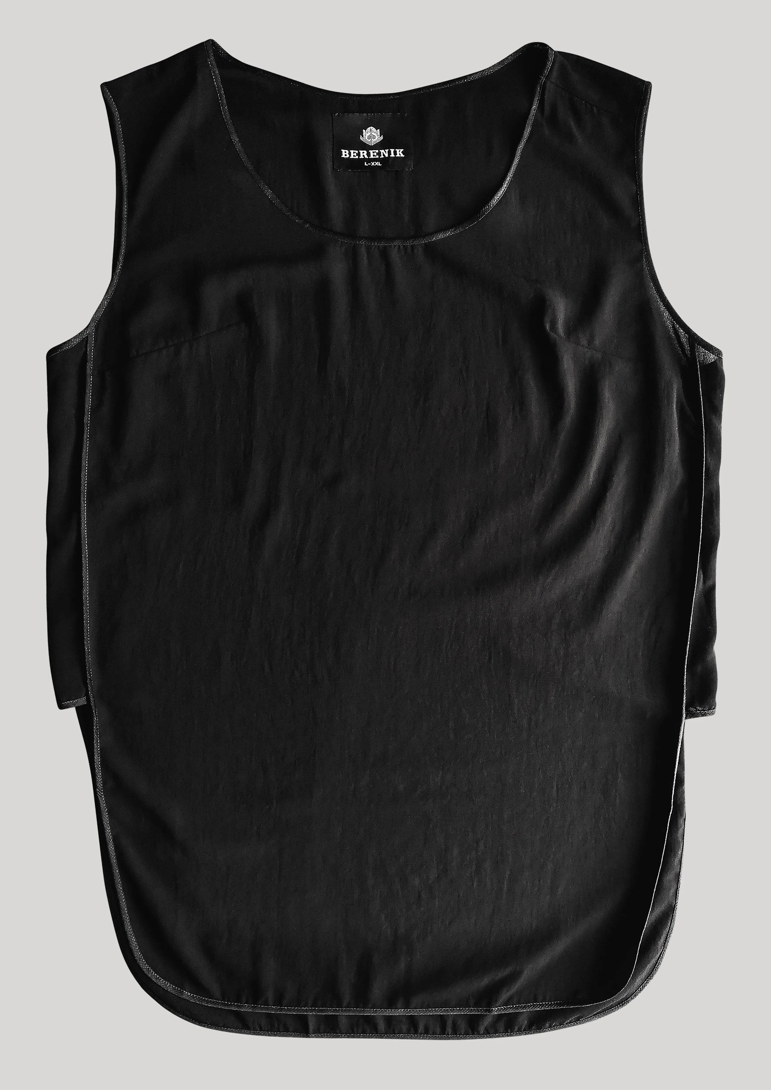 SHIRT SLEEVELESS black plain