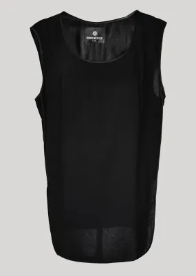 SHIRT SLEEVELESS black plain