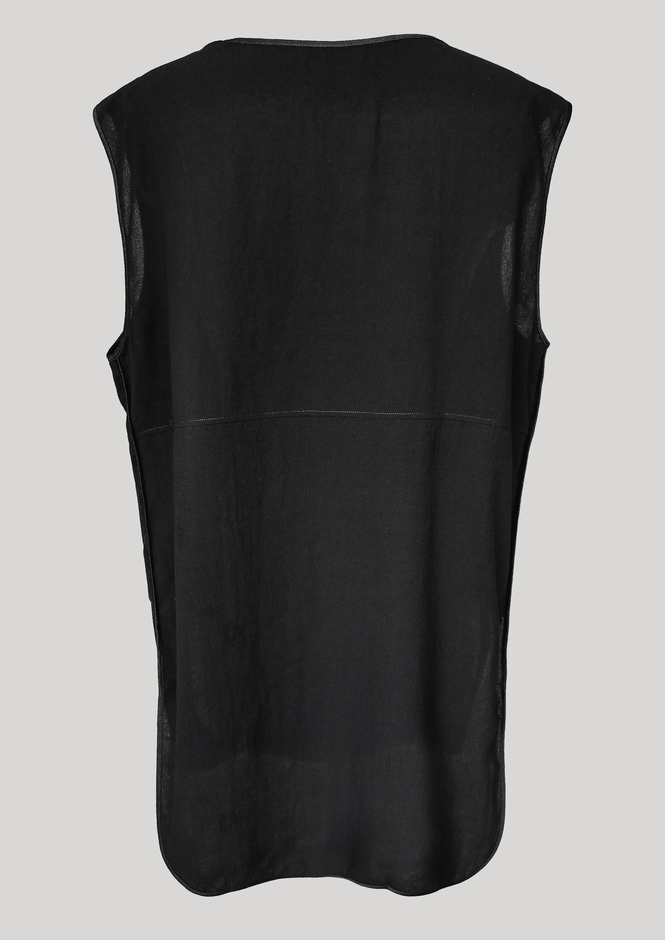 SHIRT SLEEVELESS black plain