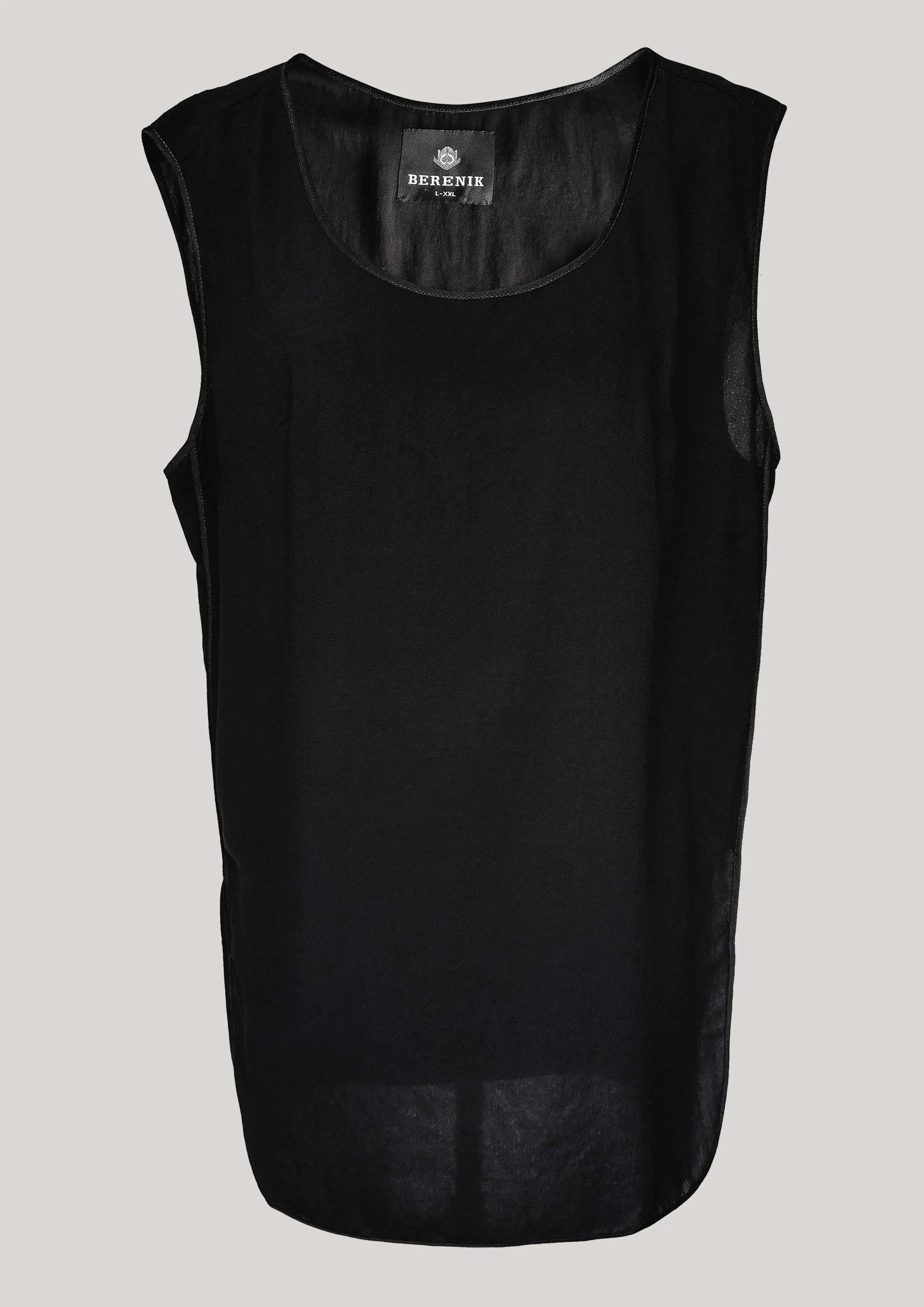 SHIRT SLEEVELESS black plain