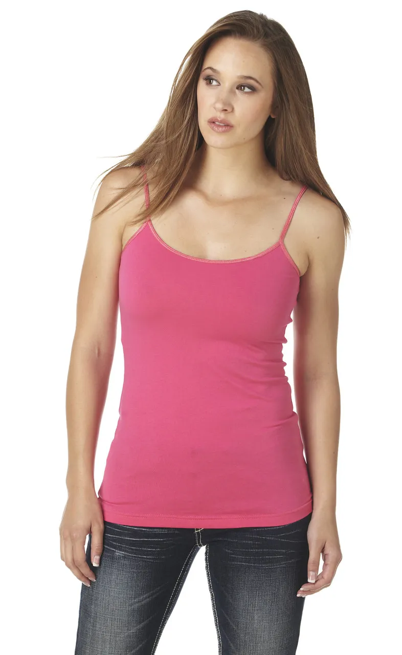 Sidran Cowgirl Up Satin Trimmed Cami Rose Tank Blouse