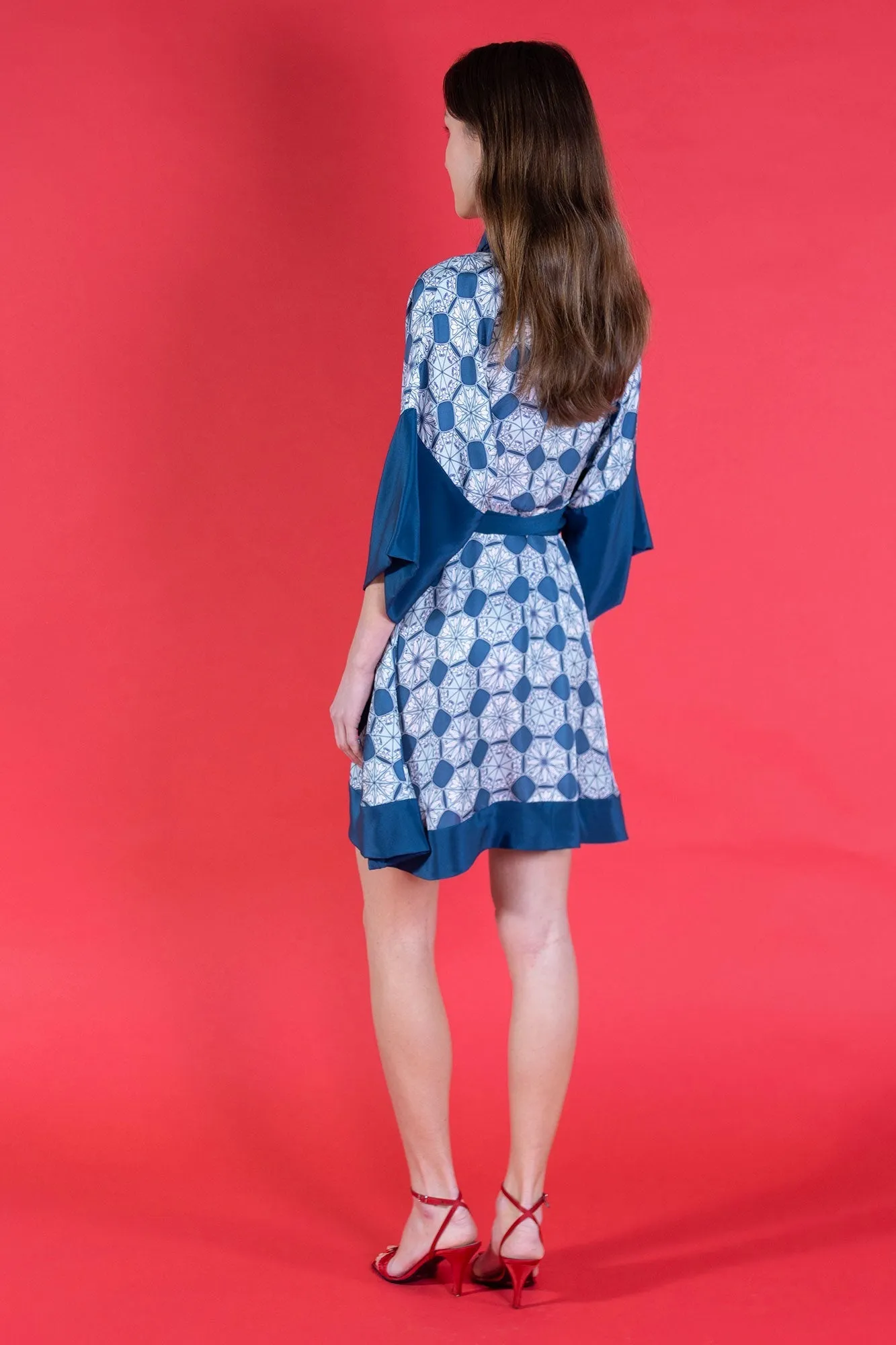 Silk Madeleine Kimono Dress APRIL SHOWERS