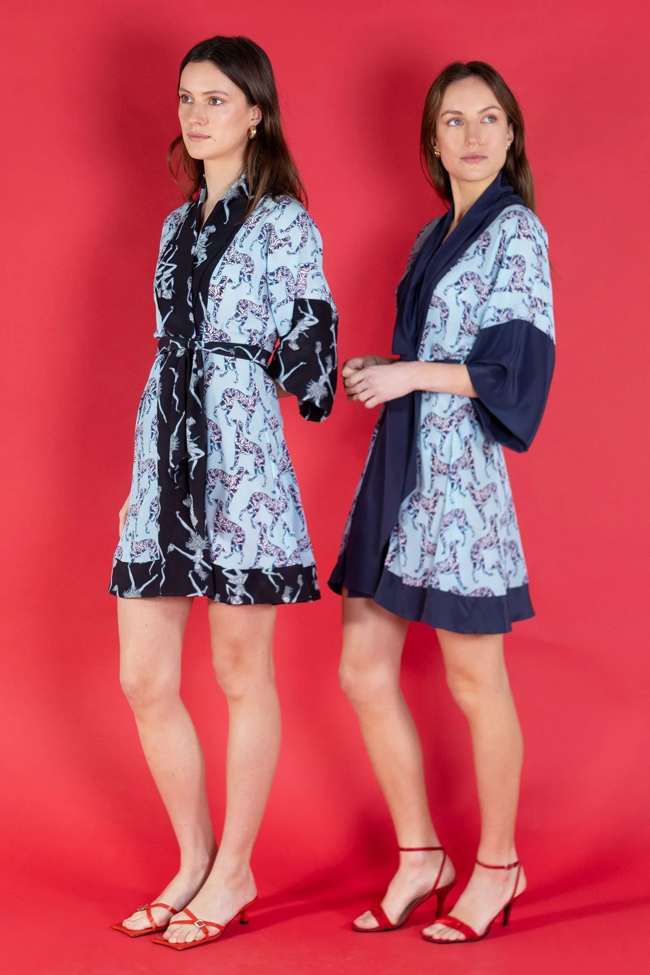 Silk Madeleine Kimono Dress LURCHER/FRUIT PUNCH