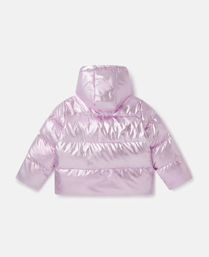 Stella McCartney Girls Metallic Puffer Coat