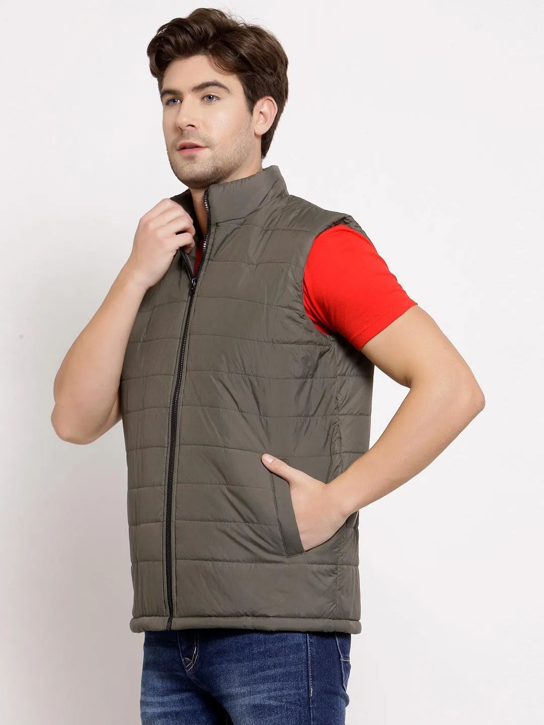 Style Quotient Mens Solid Quilted Jackets