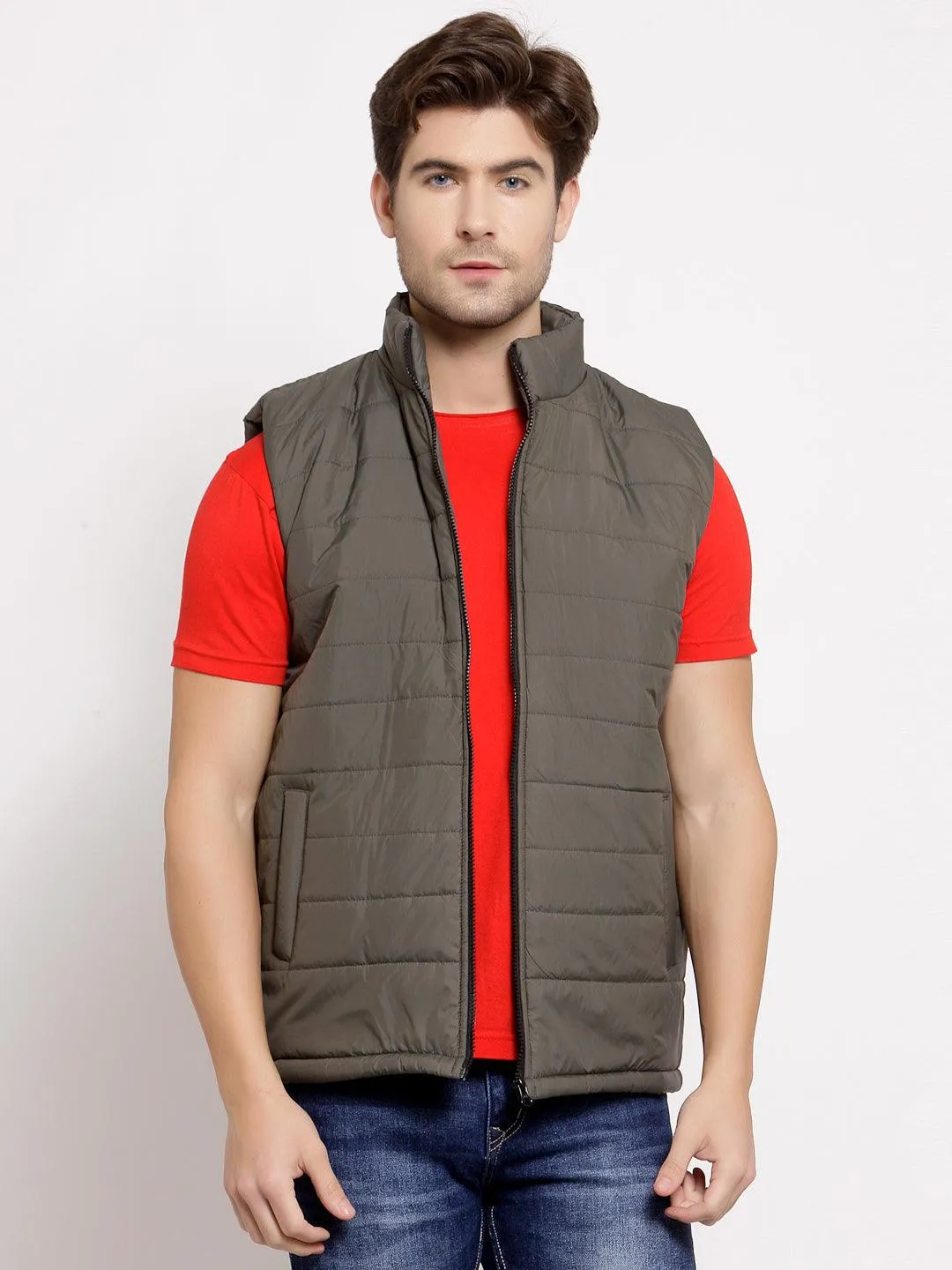 Style Quotient Mens Solid Quilted Jackets