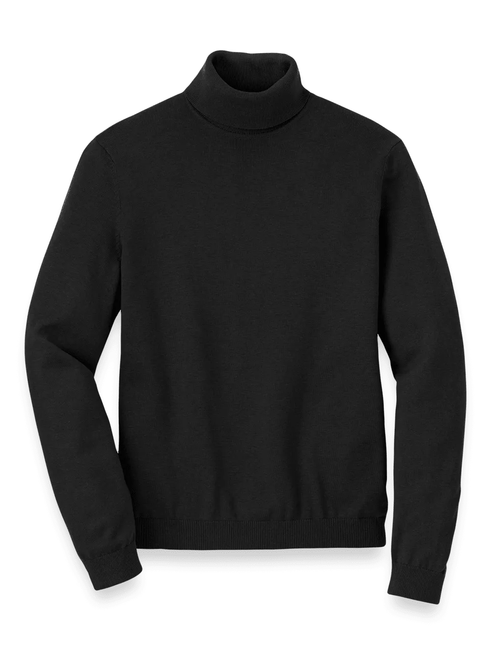 Supima Cotton Turtleneck - Black