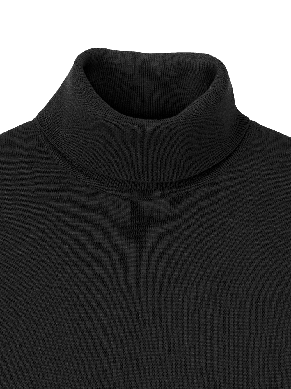 Supima Cotton Turtleneck - Black