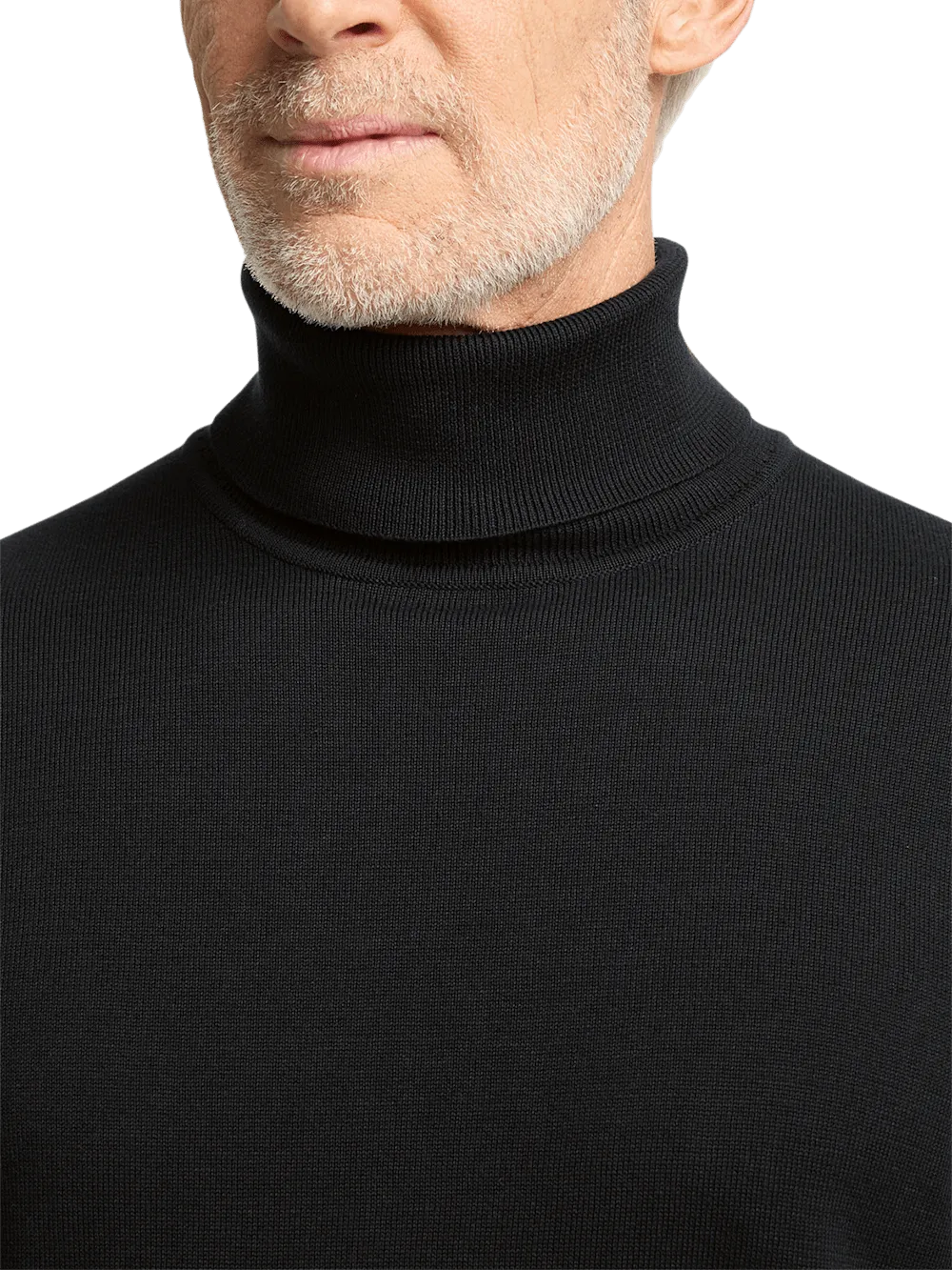 Supima Cotton Turtleneck - Black