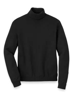 Supima Cotton Turtleneck - Black