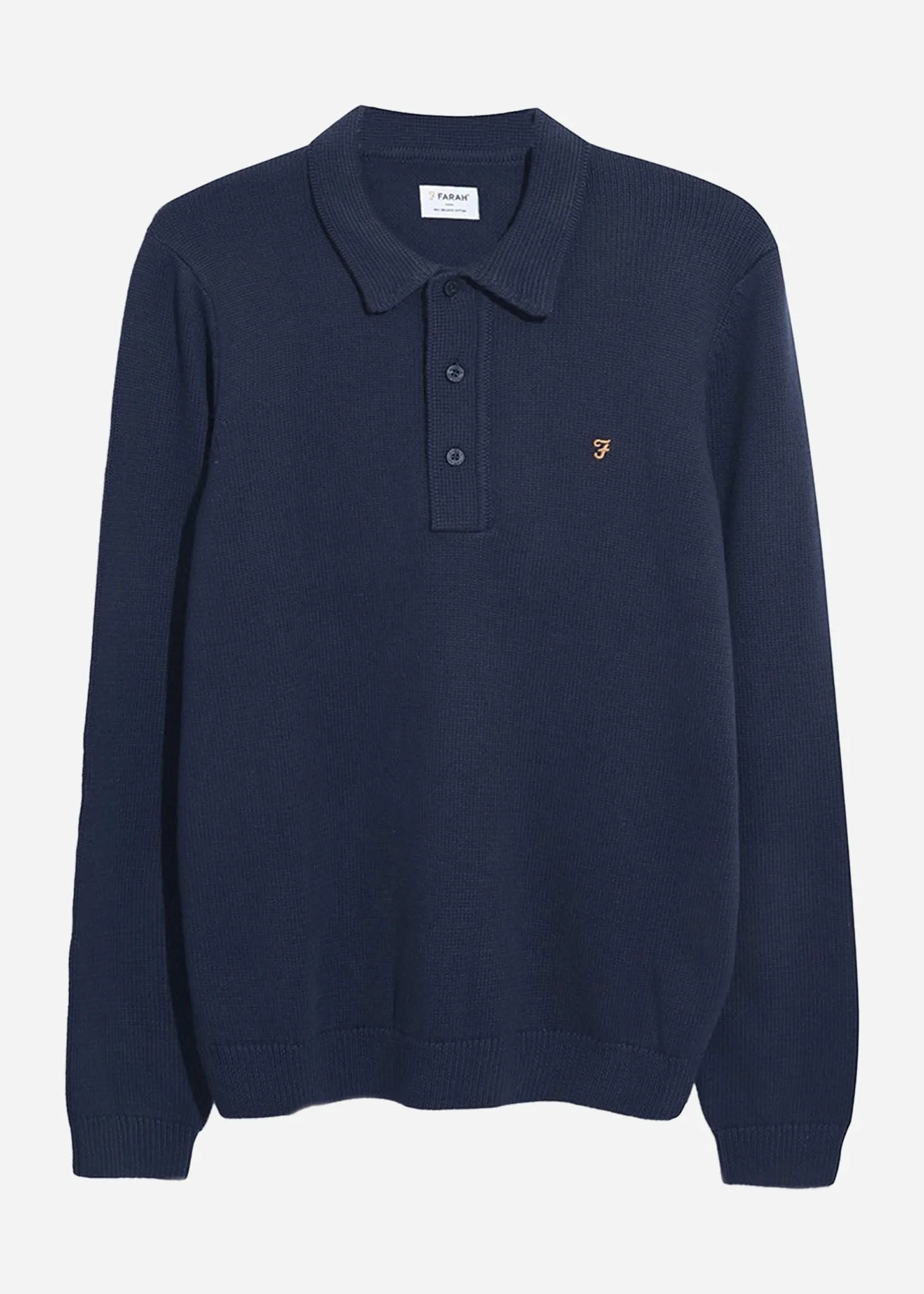 Sweater hamlet knit ls polo - true navy