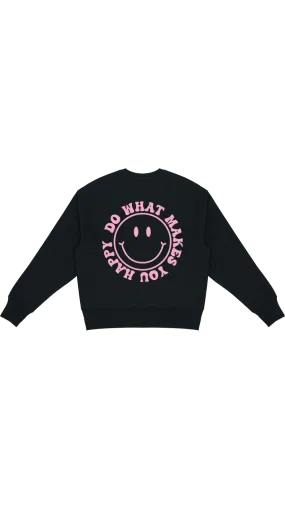 Sweater (Oversized) mit "Happy smiley" Motiv