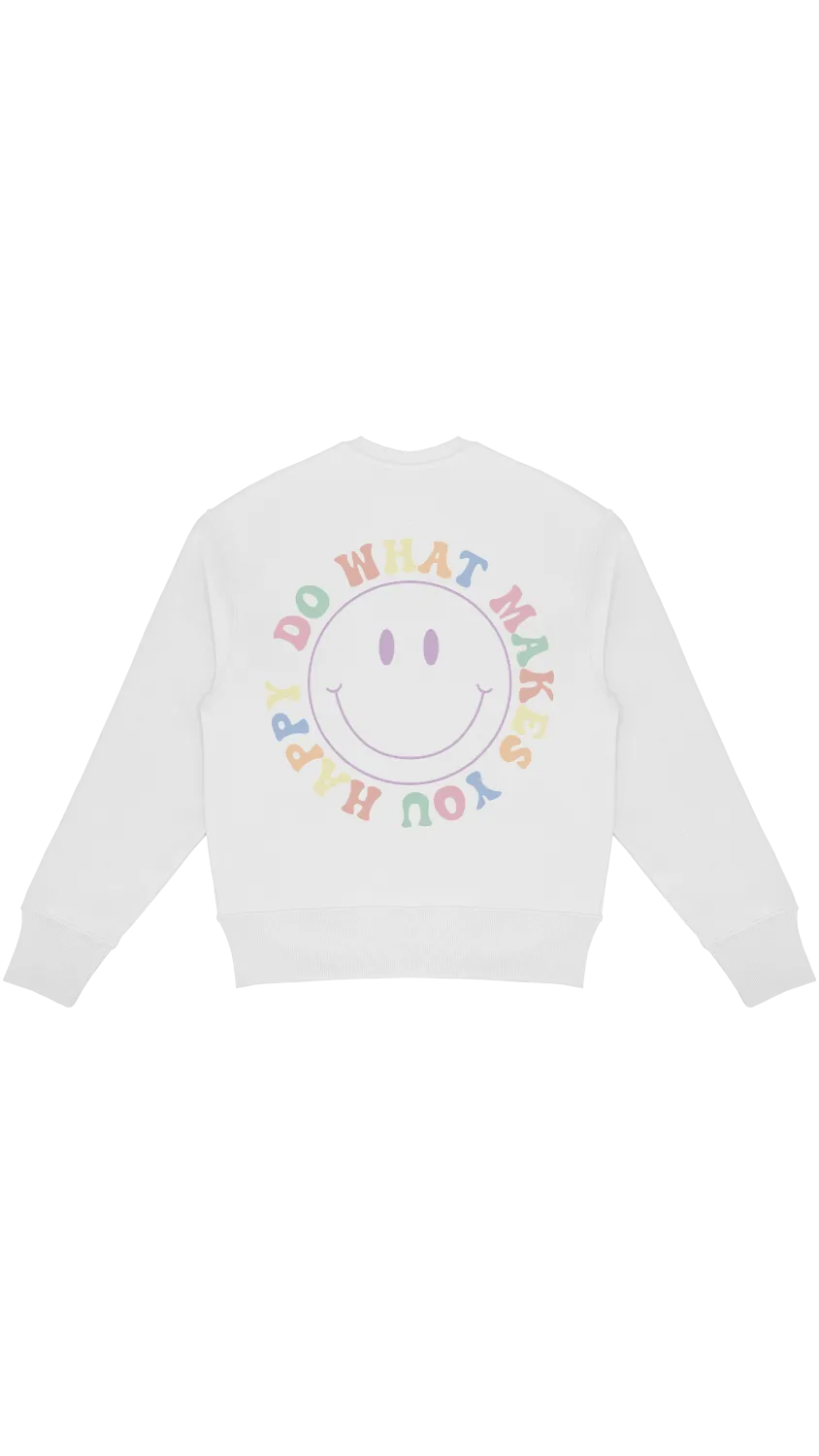 Sweater (Oversized) mit "Happy smiley" Motiv