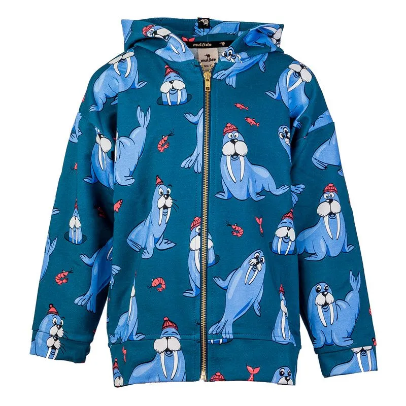 Teal Walrus Hoodie