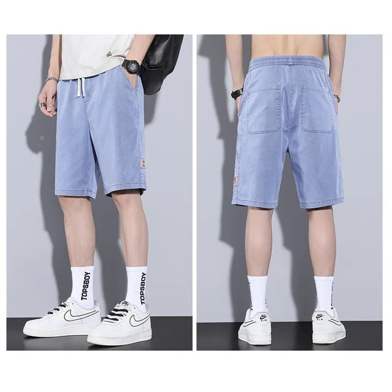 Tencel Beach Lyocell Casual Straight Shorts