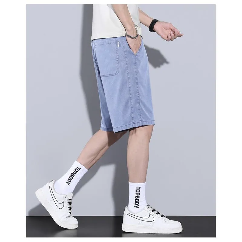 Tencel Beach Lyocell Casual Straight Shorts