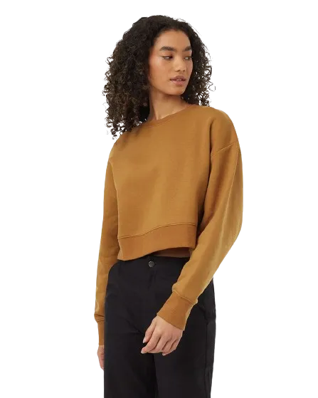 Tentree Fleece - Women's TreeFleece Oversized Cropped Crew Sweatshirt