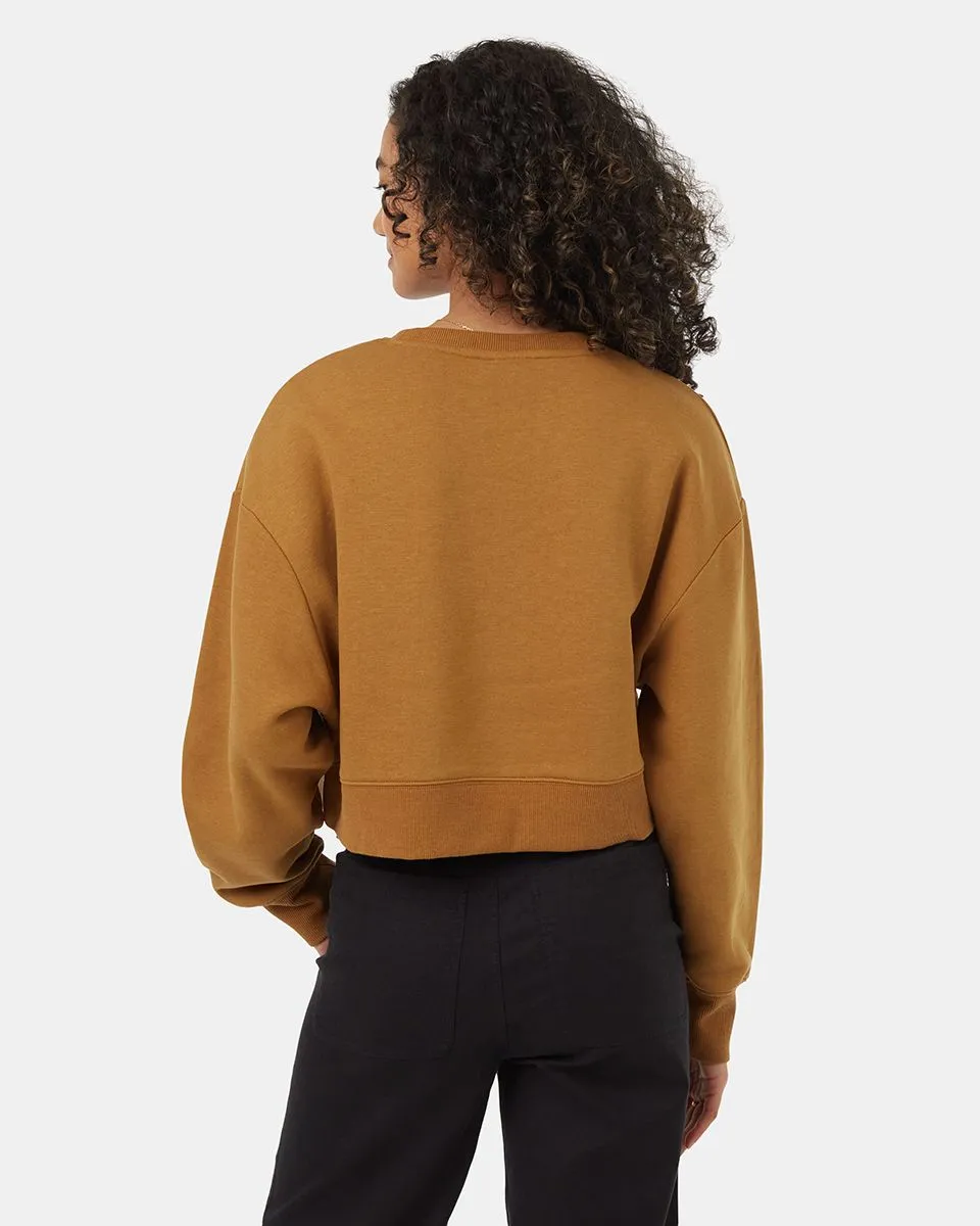 Tentree Fleece - Women's TreeFleece Oversized Cropped Crew Sweatshirt