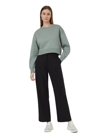 Tentree Fleece - Women's TreeFleece Oversized Cropped Crew Sweatshirt