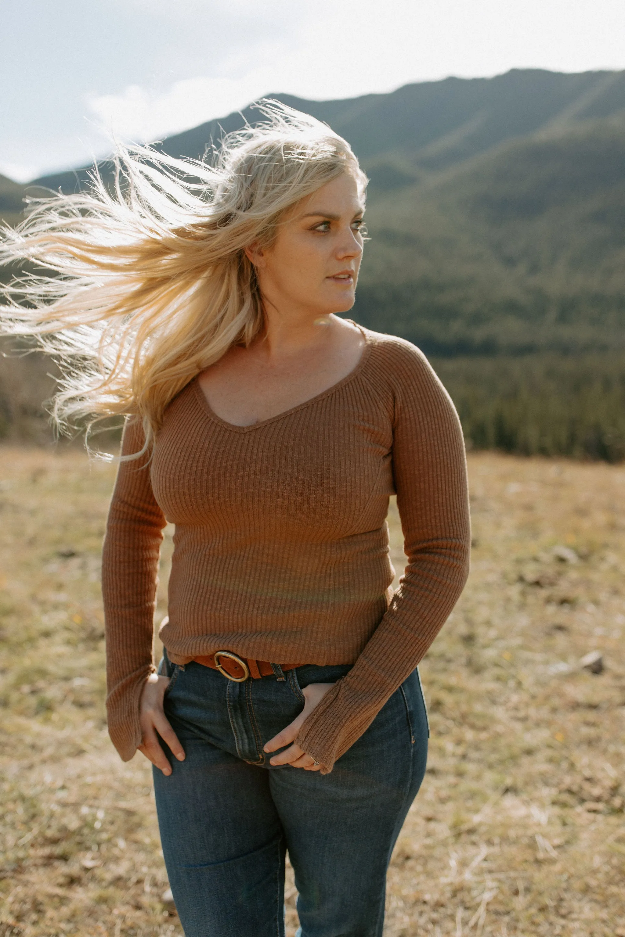 The Passing Thru Layering LS Top by Free People - Oiled Oak