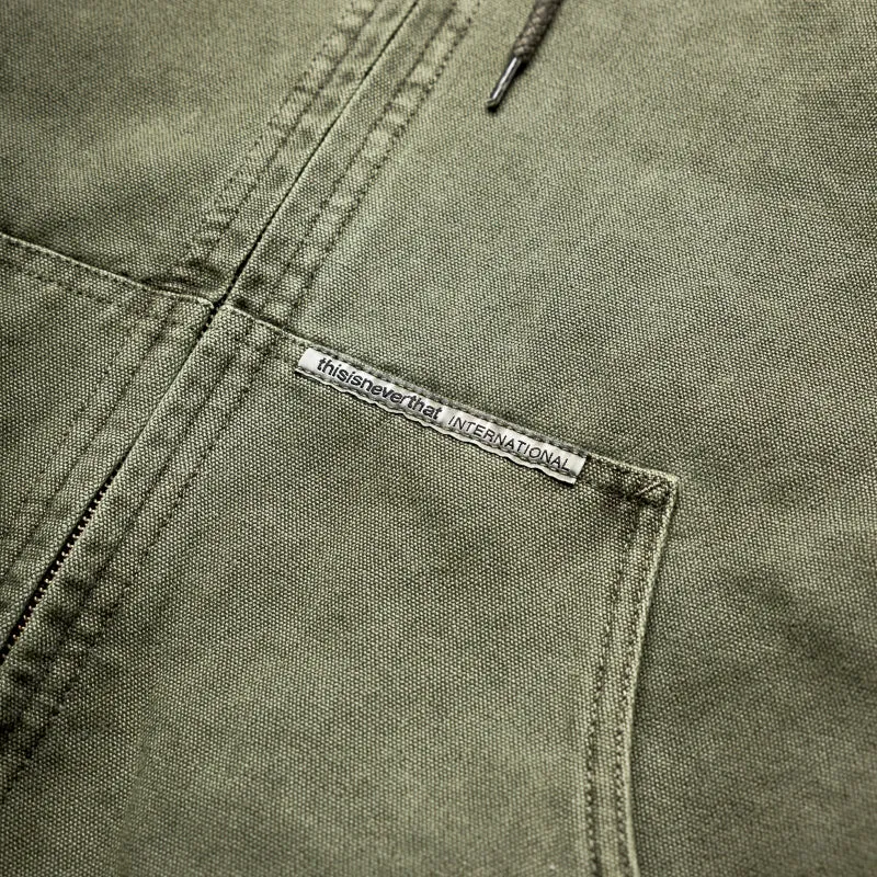 Thisisneverthat Overdyed Hooded Jacket - Olive