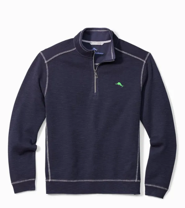 Tommy Bahama Big & Tall Tobago Bay Half-Zip Sweatshirt Ocean Deep