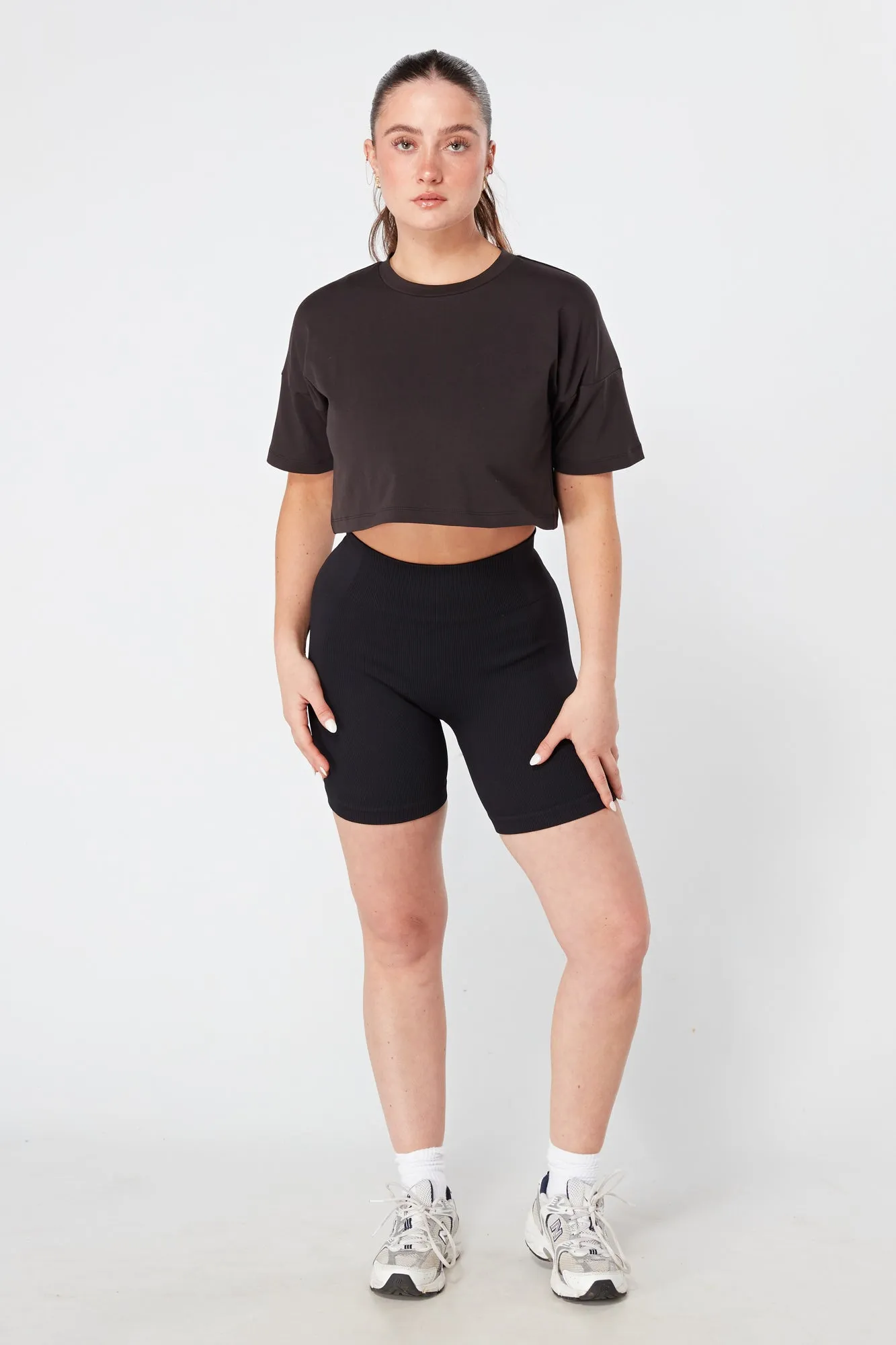 Twill Active Rib Cycle Short - BLACK