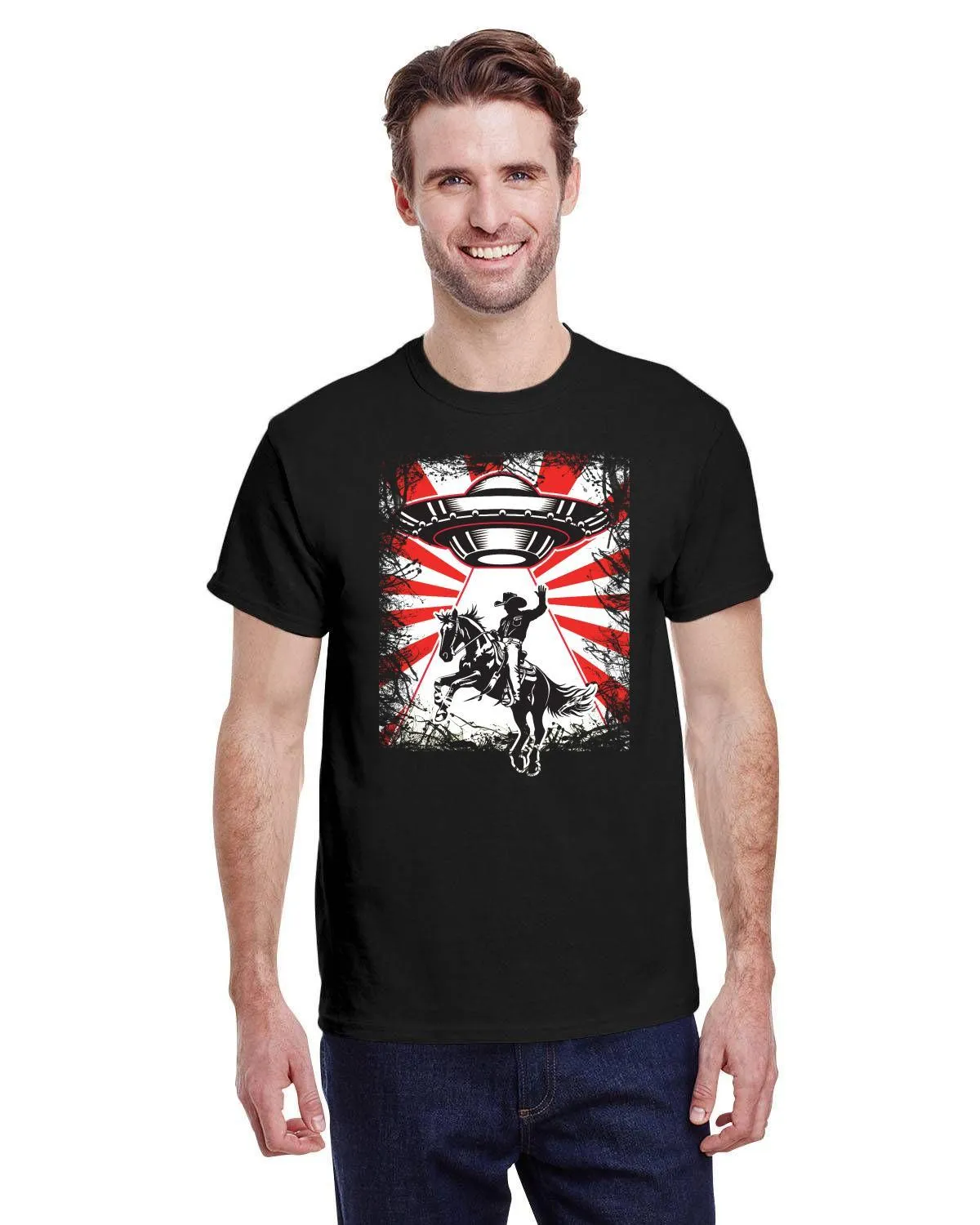 UFO Cowboy Abduction Unisex Tee