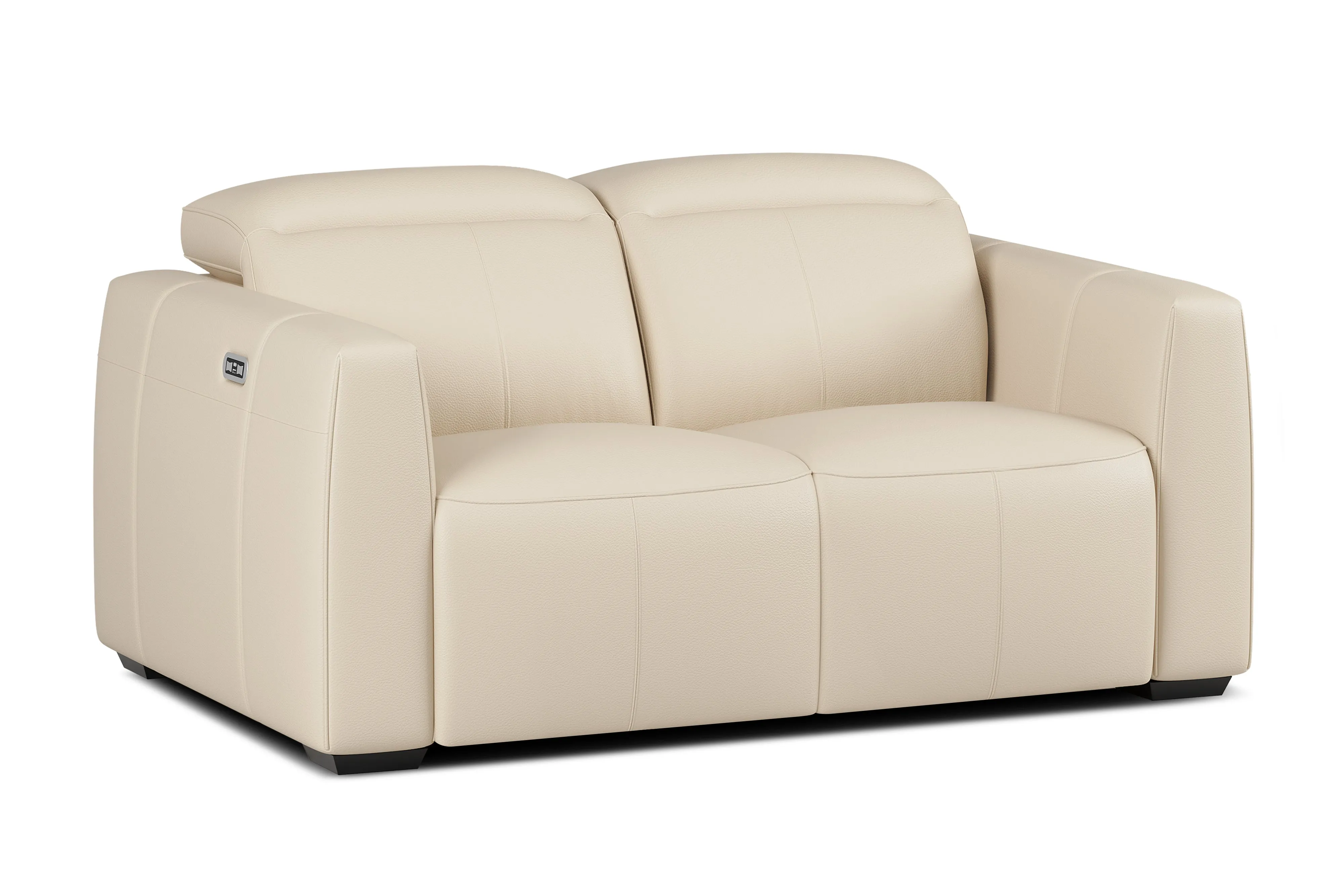 Valencia Carmen Leather 68.5" Loveseat Dual Recliner Lounge, Beige