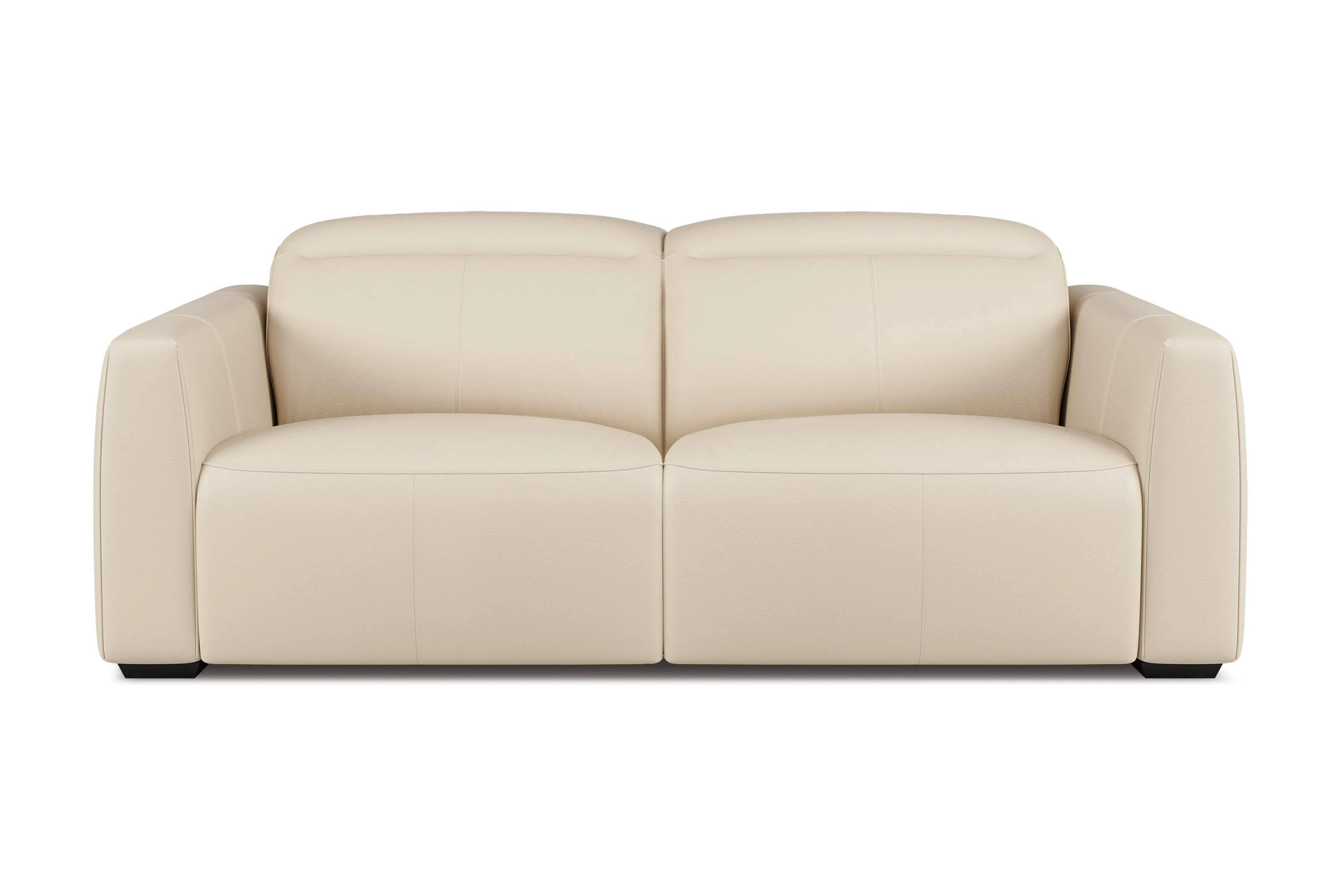 Valencia Carmen Leather 79.5" Loveseat with Dual Recliner Sofa, Beige