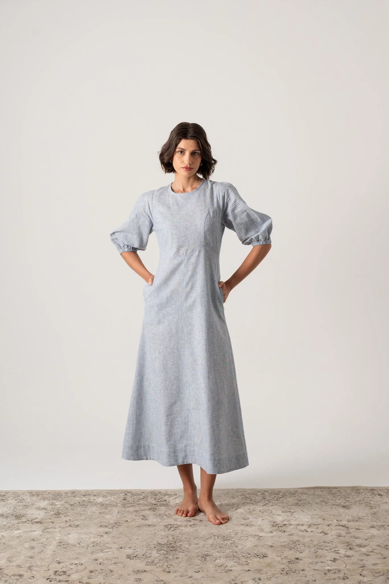 Vali Maxi Dress French Blue Stripe