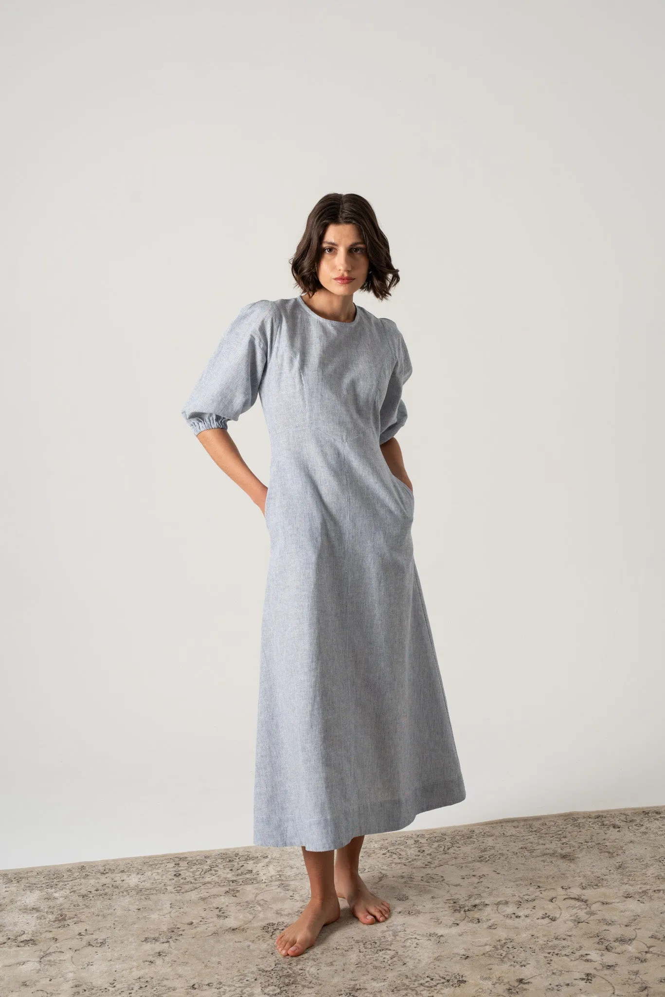 Vali Maxi Dress French Blue Stripe