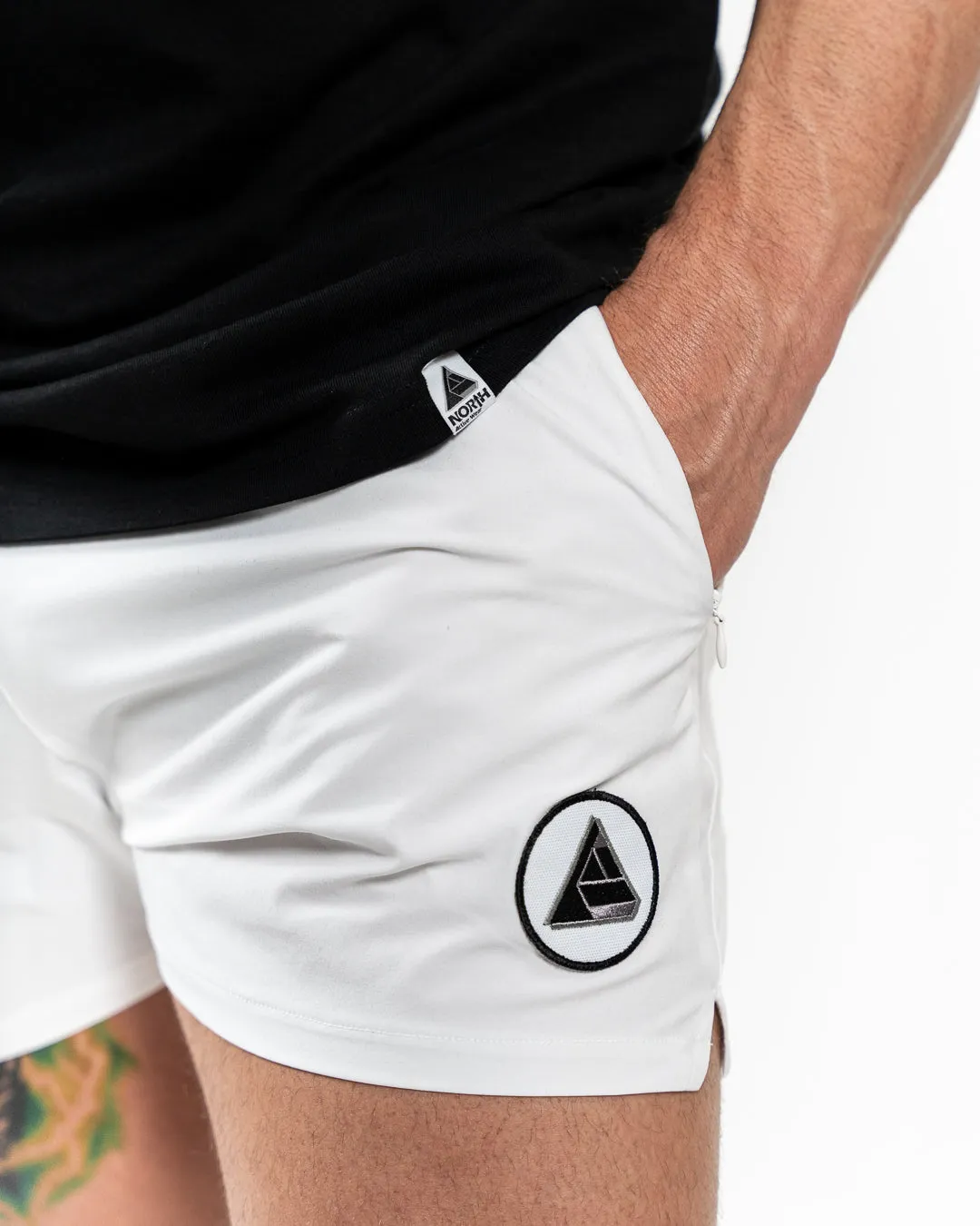 White Aesthetic Trim Short • Men