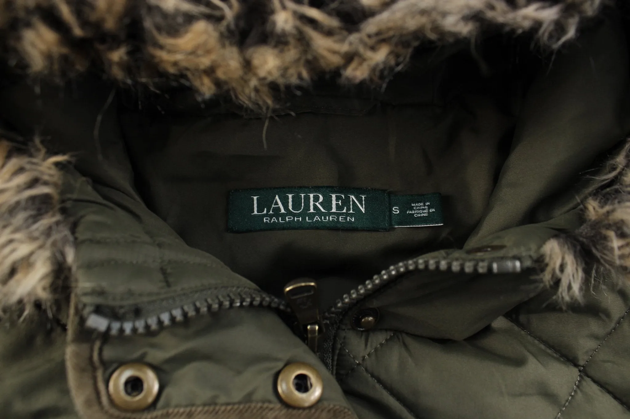 Women's Ralph Lauren Olive Green Quilted Jacket