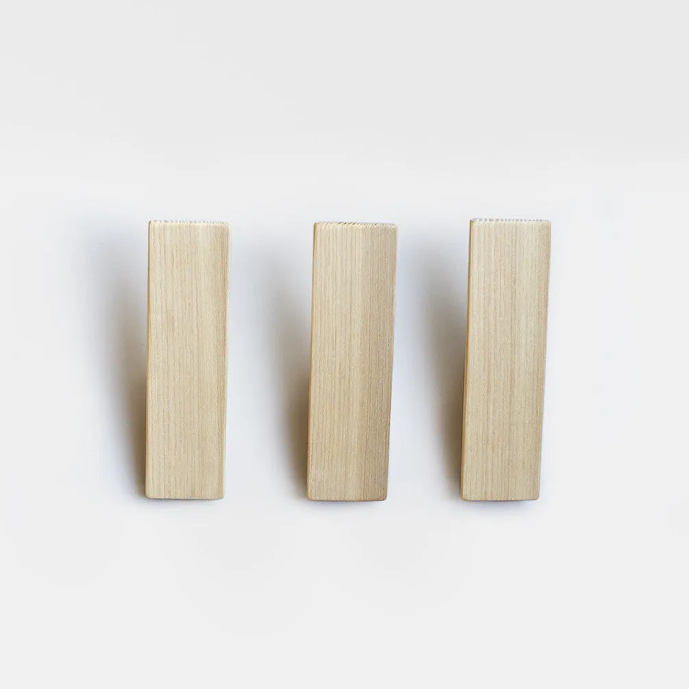 Wooden Wall Hooks - Set of 3