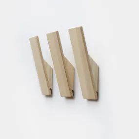 Wooden Wall Hooks - Set of 3